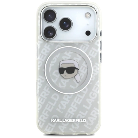 Etui Karl Lagerfeld IML Karl Head Logo MagSafe na iPhone 17 Pro - szare