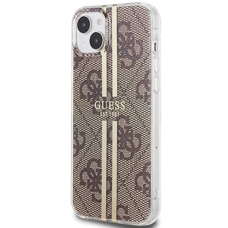 Oryginalne Etui GUESS Hardcase GUHCP15MH4PSEGW do iPhone 15 Plus (4G Gold Stripe / brązowy)