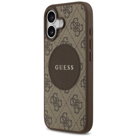 Guess 4G Circle Classic Logo MagSafe case for iPhone 17 - brown