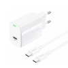 FONENG wall charger EU65 PD 20W 1xUSB-C + cable USB-C - USB-C White