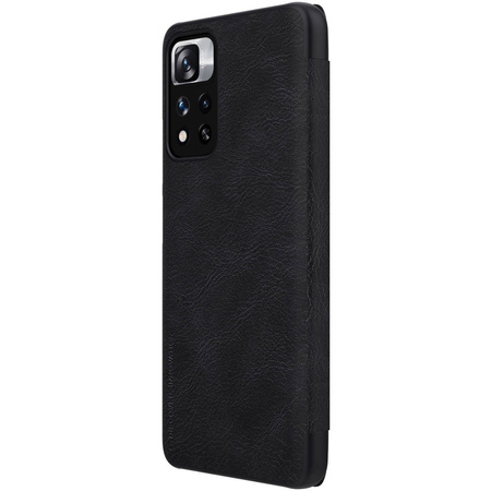 Nillkin Qin Case etui do Xiaomi Redmi Note 11 Pro+ (China) / Redmi Note 11 Pro (China) osłona na aparat kabura pokrowiec obudowa z klapką czarny