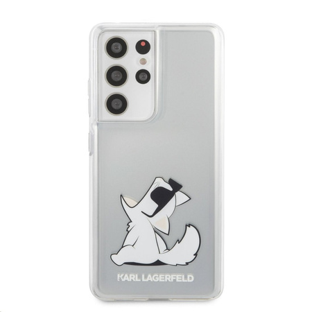 Karl Lagerfeld KLHCS21LCFNRC S21 Ultra G998 hardcase transparent Choupette Fun