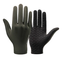 Rockbros Breathable Full Finger Cycling Gloves, Size: M - Green