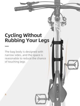Rockbros AS-043 Fahrradtasche mit Klettverschluss 3l - schwarz