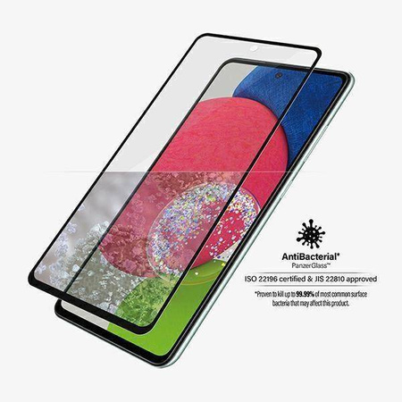 Tempered Glass 5D SAMSUNG GALAXY A52 / A52S / A53 5G PanzerGlass E2E Microfracture Case Friendly AntiBacterial black