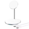 Choetech ładowarka bezprzewodowa Qi 15W do iPhone i AirPods uchwyt magnetyczny kompatybilny z MagSafe srebrny (T581-F)