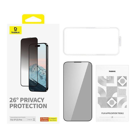 Tempered Glass APPLE IPHONE 15 PRO Baseus Diamond Glass Privatizing