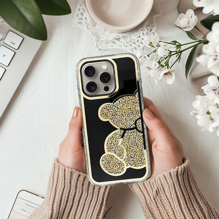 Futerał TEDDY BEAR do IPHONE 16 Pro złoty