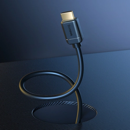 Baseus kabel przewód HDMI 2.0 4K 30 Hz 3D HDR 18 Gbps 5 m czarny (CAKGQ-D01)