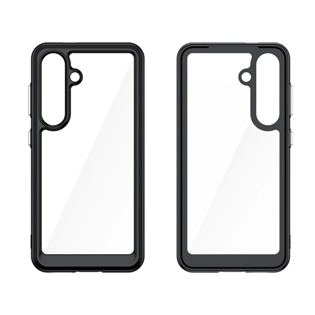 Etui silikonowe Outer Space Case z żelową ramką do Samsung Galaxy S25 - czarne