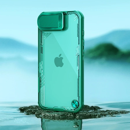 Nillkin Iceblade Prop Case mit Objektivabdeckung und Ständer für iPhone 16e - Grün
