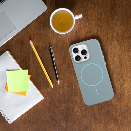 Premium Glossy Mag Cover kompatybilny z MagSafe i Camera Control button pasuje do IPHONE 16 PLUS miętowy