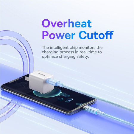 BASEUS kabel Typ C do Typ C Explorer Power Delivery 100W 1m niebieski P10319703311-00 / CB000043