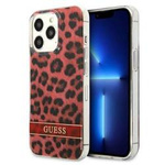 Etui IPHONE 13 PRO Guess Hardcase Leopard (GUHCP13LHSLEOR) czerwone