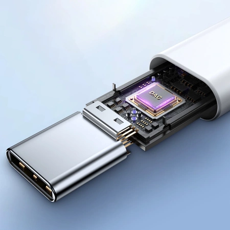 Joyroom JR-EC05 USB-C in-ear headphones - white