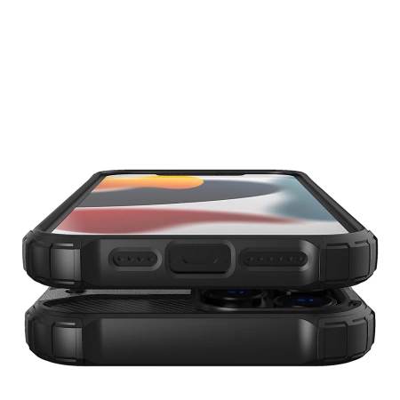 Hybrid Armor robuste TPU/PC Panzer Handyhülle Hard Case für iPhone 13 Pro silber
