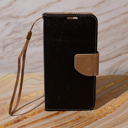 Etui Smart Fancy do iPhone 16 6,1&quot; czarno-złote