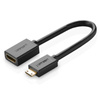 Ugreen kabel adapter przejściówka HDMI (żeński) - mini HDMI (męski) 4K 60 Hz Ethernet HEC ARC audio 32 kanały 22 cm czarny (20137)