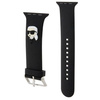 Armband für APPLE WATCH 4 / 5 / 6 / 7 / 8 / SE / ULTRA (42 / 44 / 45 / 49 MM) Karl Lagerfeld Strap 3D Rubber Karl Head (KLAWLSLKNK) schwarz