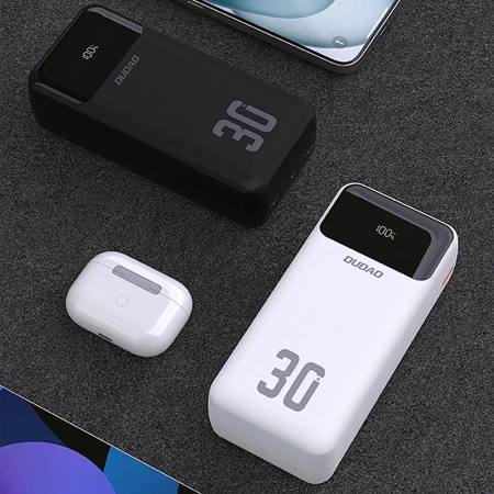 Dudao K15MAX 30000mAh PD 22.5W Powerbank mit integrierten Kabeln - Schwarz