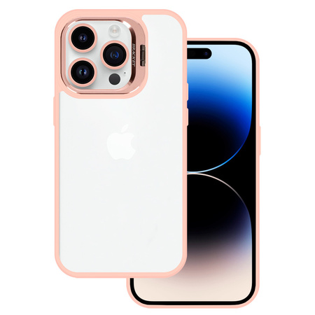 Tel Protect Kickstand case + szkło na aparat (lens) do Iphone 15 Plus jasnoróżowy