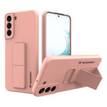 Wozinsky Kickstand Case Silicone Stand Cover for Samsung Galaxy S22 + Pink