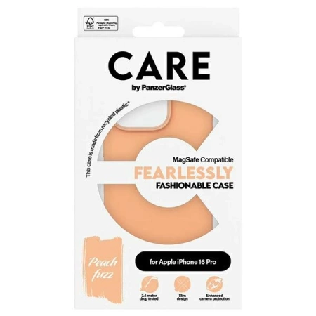 CARE by PanzerGlass Fashion Case iPhone 16 Pro 6.3&quot; Peachy MagSafe 1390