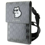 Bag Karl Lagerfeld Saffiano Monogram Choupette (KLWBSAKHPCG) silver