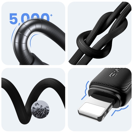 Kabel USAMS KY Series US-SJ694 2.4A Lightning do USB-A 2m biały