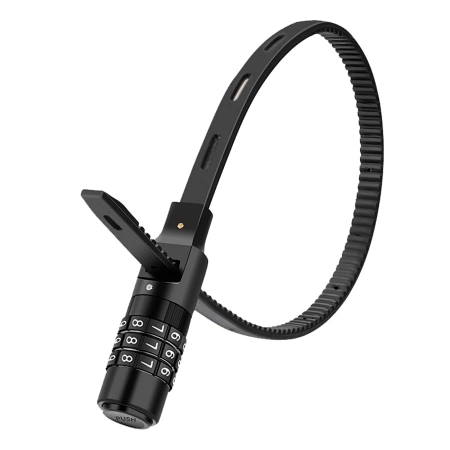 Rockbros 3240001001 Fahrradschloss für 0,5 m Zahlenkombination – Schwarz