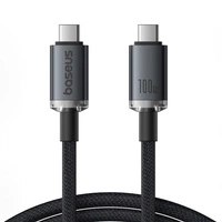 Baseus Crystal Shine CB000089 USB-C / USB-C USB3.2-Kabel 100 W 20 Gbit/s 1,5 m – Schwarz