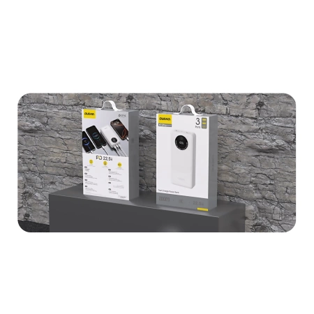 Powerbank Dudao K12Pro 22.5W PD 20000mAh USB-A, USB-C - black