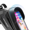 Rockbros B68 Fahrradtasche für gepanzerten Rahmen mit Handytasche und Abdeckung 1,7 l – Schwarz