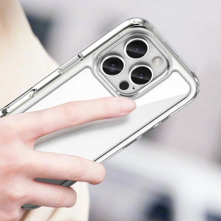 Etui Outer Space Case na iPhone 16e pokrowiec z elastyczną ramką - przezroczyste