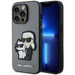 Karl Lagerfeld KLHCP14LSANKCPG iPhone 14 Pro 6.1" Hardcase Silber/Silber Saffiano Karl & Choupette