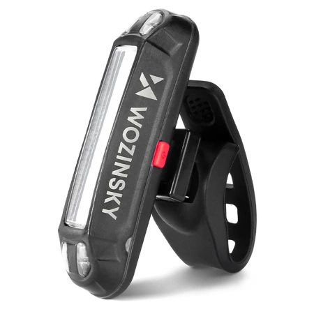 Zestaw lampek rowerowych Wozinsky WSBLB2 przednia (400 lm) i tylna USB-C - czarny