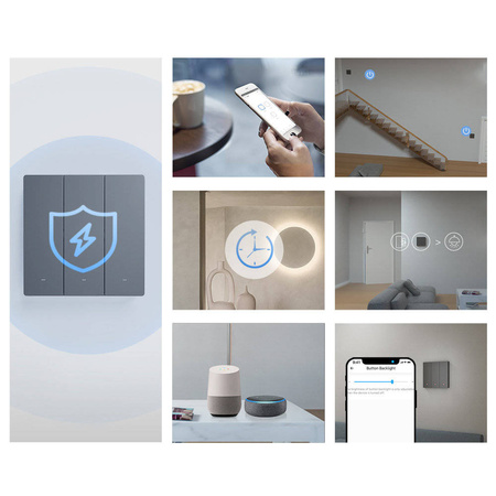 Sonoff Smart 3 Channel WiFi Wall Switch Black (M5-3C-86)