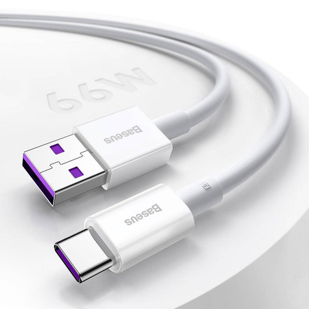 Baseus Superior kabel USB - USB Typ C 66 W 6A 2 m Biały (CATYS-A02)