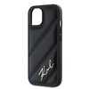 Karl Lagerfeld KLHCP15SPQDSMGK iPhone 15 / 14 / 13 6.1" czarny/black hardcase Diagonal Quilted Script