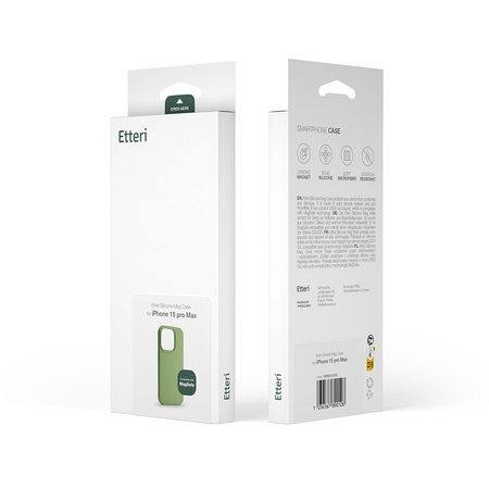 Nakładka Etteri Silicone Mag do iPhone 16 6,1" jasnozielona