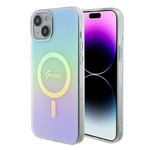 Original Handyhülle APPLE IPHONE 15 PLUS Guess Hardcase IML Iridescent MagSafe (GUHMP15MHITSQ) türkis