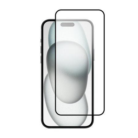 TELTECH PREMIUM SZKŁO 6D IPHONE 16 SZKŁO PROFILOWANE HARTOWANE FULL COVER CZARNA RAMKA
