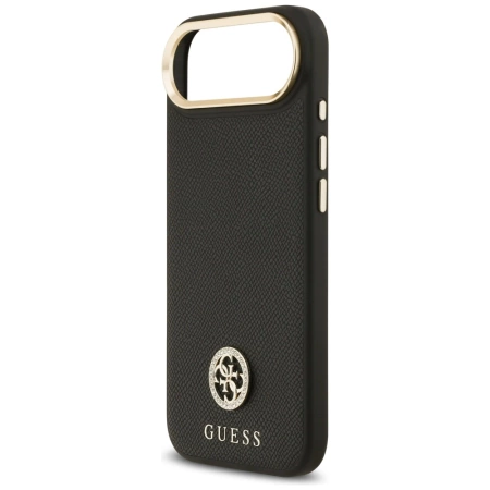 Guess Grained Strass Logo MagSafe case for iPhone Air - black