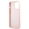 Oryginalne Etui IPHONE 13 PRO Guess Hard Case Silicone 4G Logo (GUHCP13LLS4GWPI) różowe