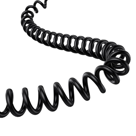 Baseus Okrągła plastikowa ładowarka samochodowa (U+C) + kabel C&L 60W czarna