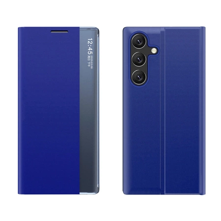 New Sleep View Case with flap and stand for Samsung Galaxy A55 - blue
