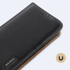 Dux Ducis Hivo Leather Flip Cover Genuine Leather Wallet for Cards and Documents iPhone 14 Plus Black