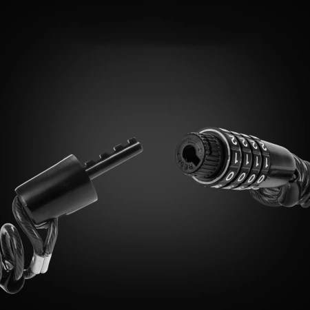 Wozinsky WBN-01R bicycle lock for a bicycle helmet, waterproof, 4-digit combination - black