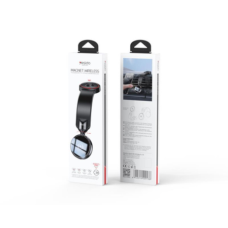 Yesido magnetyczny Uchwyt Samochodowy C316 Wireless 15W, MagSafe, BLACK / CZARNY