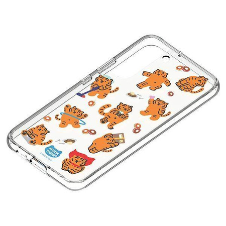 Panel Samsung GP-TOU021HOTOW do etui Frame Cover do Galaxy S22+ Muzik Tiger biały/white